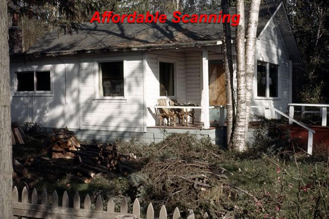 Affordable Scanning—house close-up, edited for balanced color and detail