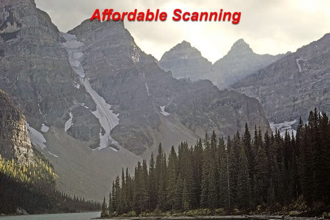 Affordable Scanning — 'Mountains Tall' slide with improved color and detail