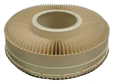 Sawyer GAF rotary carousel slide tray holding 100 slides in vertical orientation