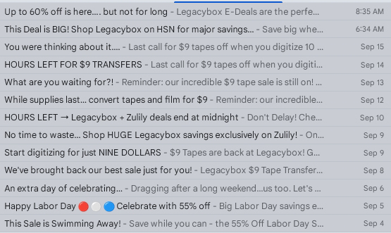 Legacy box has a sale every day of the year. Take your time and make a wise choice. You have no idea what you are getting into.