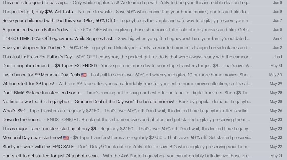 How long can these legacy box sales go on?