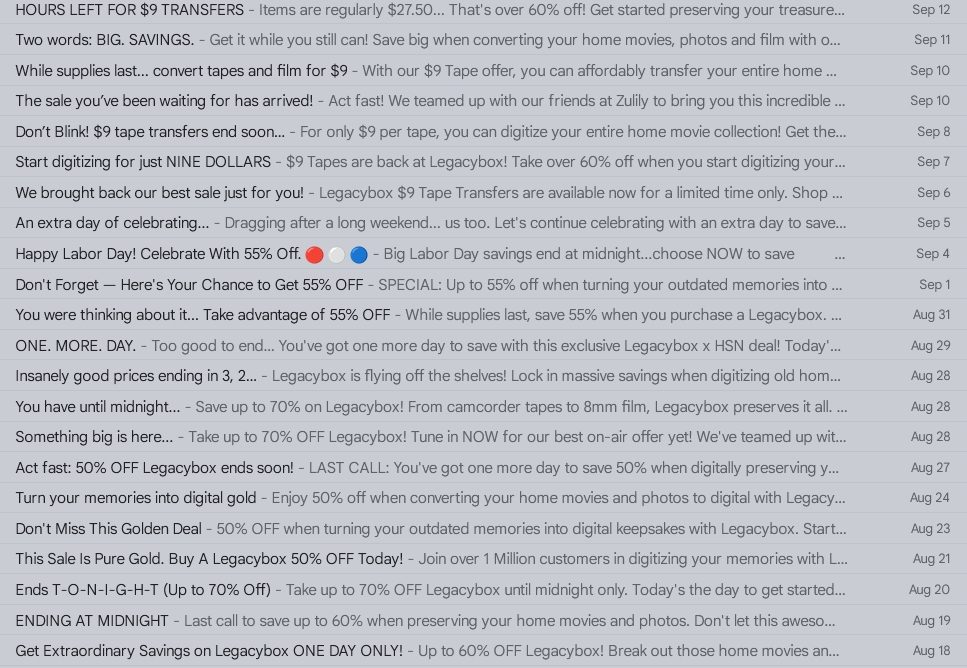 Really, this is our final sale