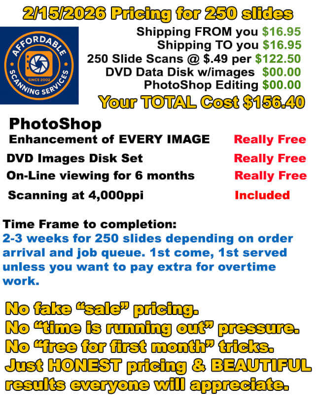 Affordable Scanning transparent pricing breakdown