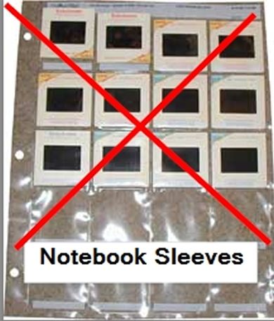 Notebook sleeves not accepted for sending slides