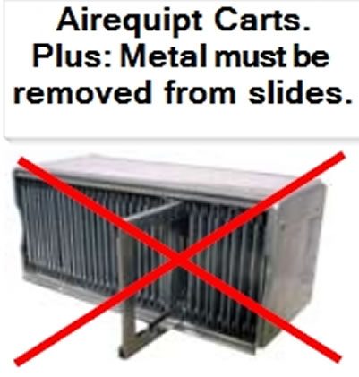 Airequipt cartridges not accepted; remove metal clips