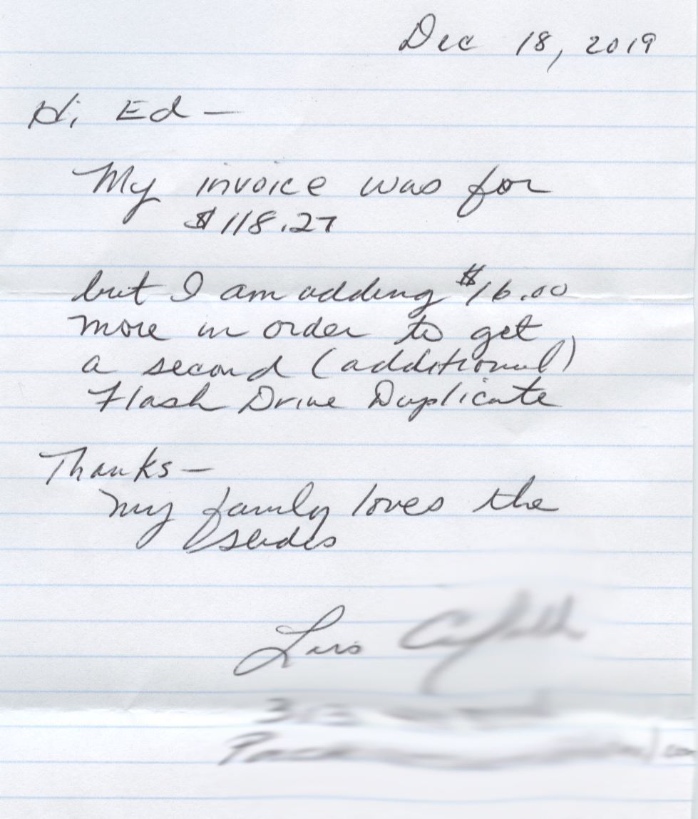 Note praising communication and status updates during the project