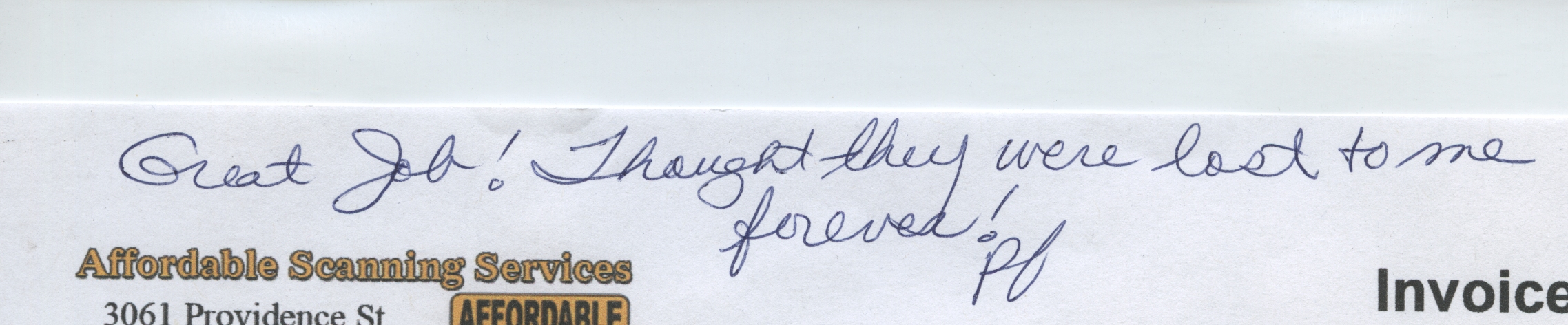 Customer recommends service to friends