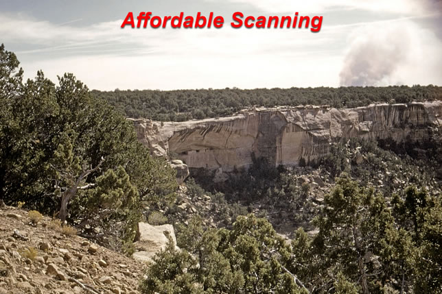 Affordable Scanning — cliff dwellings with visible smoke and texture