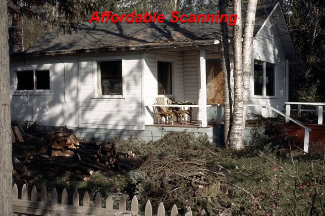 Affordable Scanning—house close-up, edited for balanced color and detail