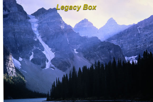 Legacy Box — 'Mountains Tall' slide with muted detail