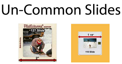Un-common slide formats: 127 Super Slides, Mini 110